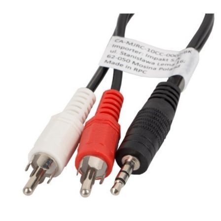 Lanberg Cable de Audio Estéreo Jack 3,5mm a 2x RCA 5m Negro Lanberg Cable de Audio Estéreo Jack 3,5mm a 2x RCA 5m Negro